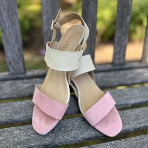 Vaneli "Corene" two-tone heeled slingback sandals - size 8M